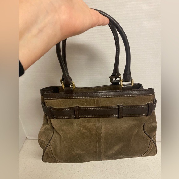 VTG Coach Hampton Suede Satchel Bag - Picture 2 of 16